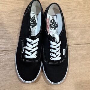 Vans discontinued authentic Lo Pro Black and White Canvas Sneakers
